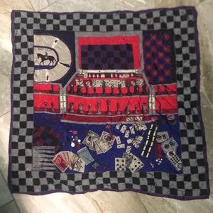 Oscar De La Renta Chess Board Scarf